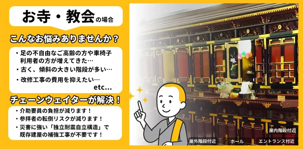 お寺の場合